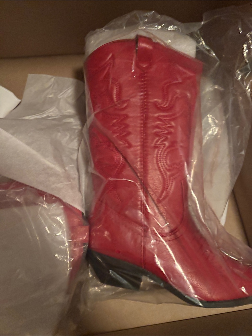 Scotch & Soda Red Western Heeled Boots